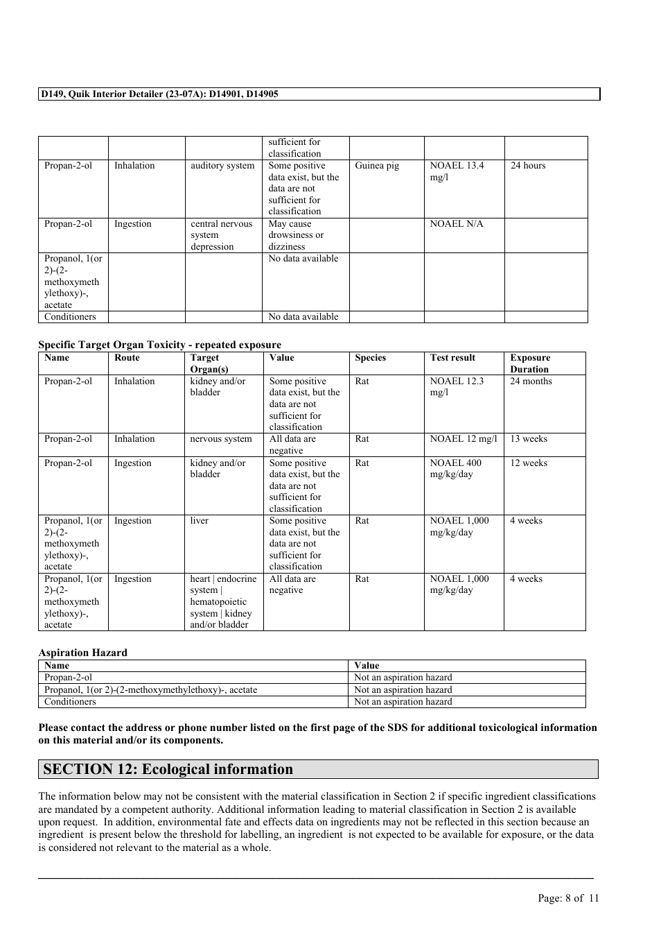 MEGUIAR'S D149 User Manual | Page 8 / 11