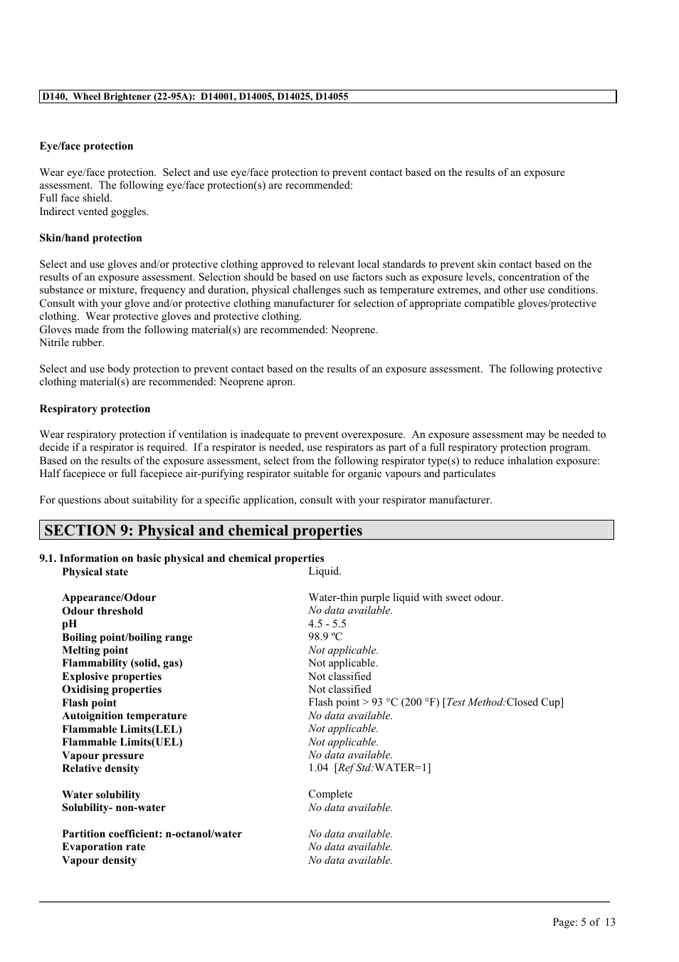 MEGUIAR'S D140 User Manual | Page 5 / 13