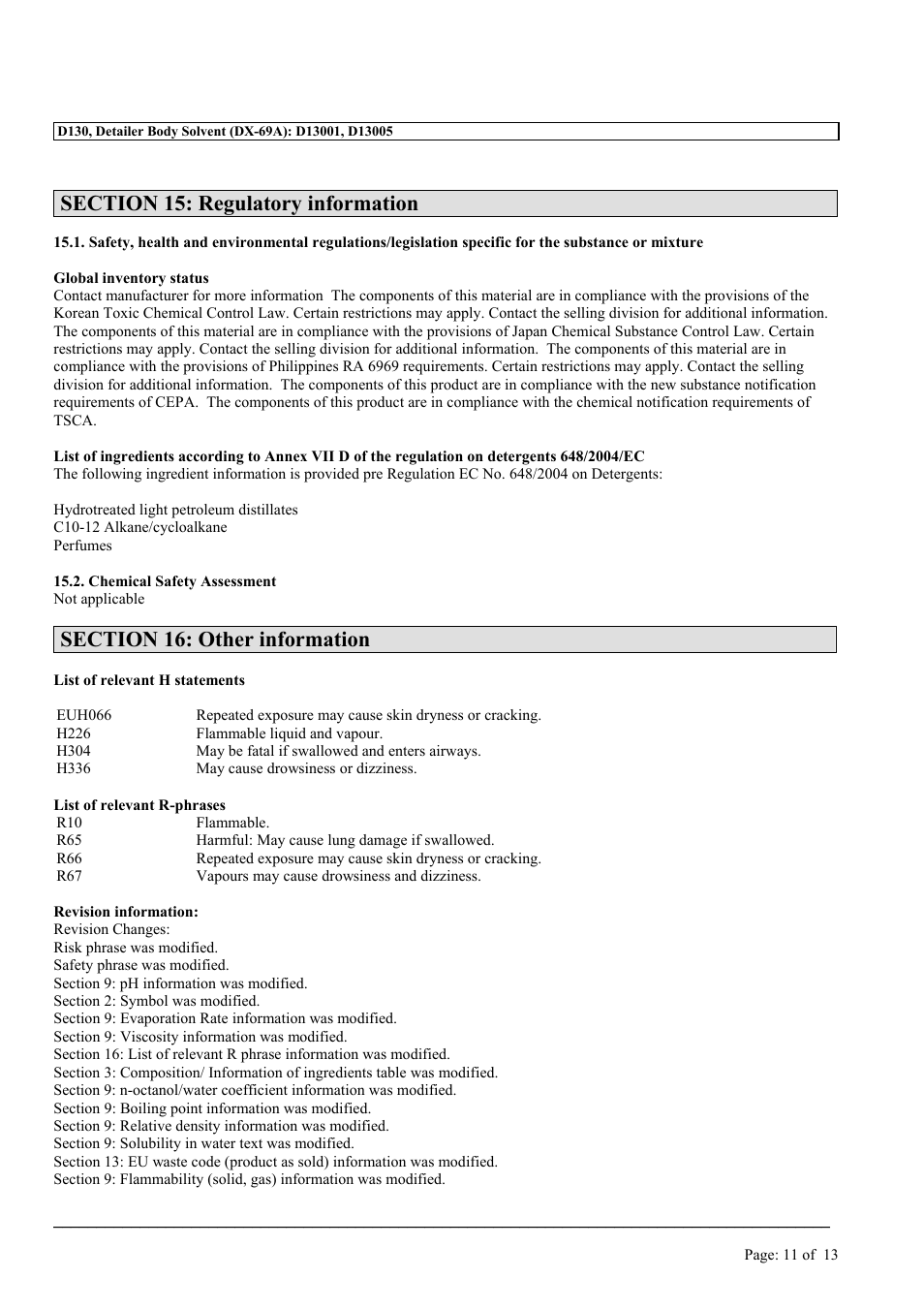 MEGUIAR'S D130 User Manual | Page 11 / 13
