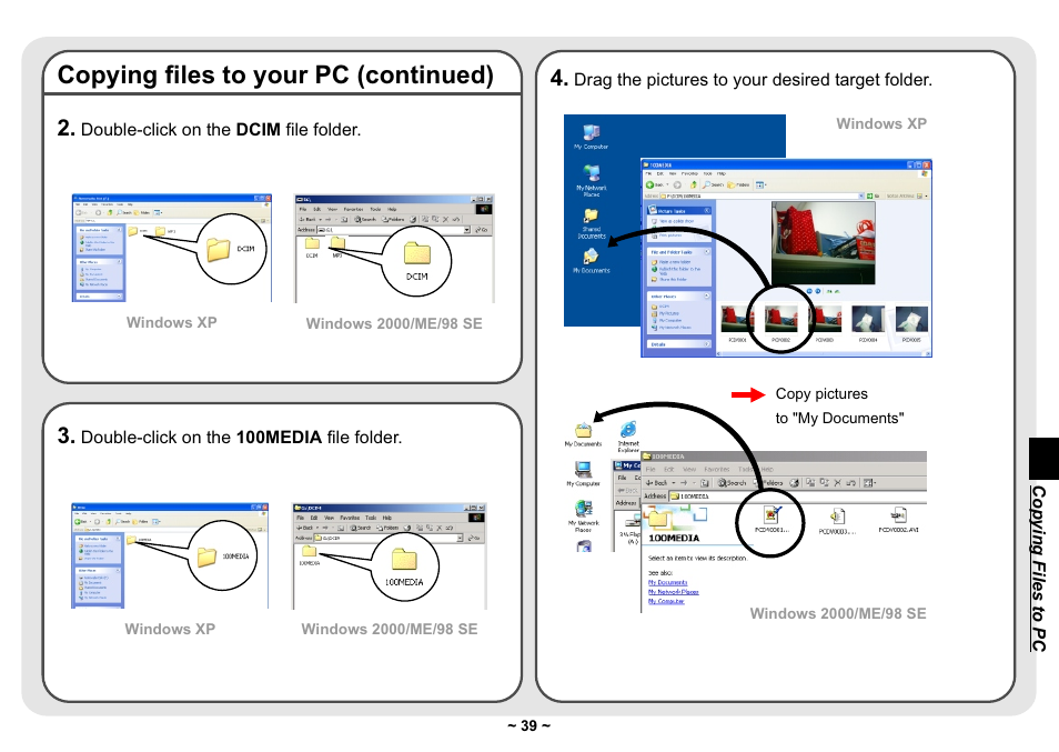 Copying files to your pc (continued) | AIPTEK Pocket DV 3300 User Manual | Page 40 / 54