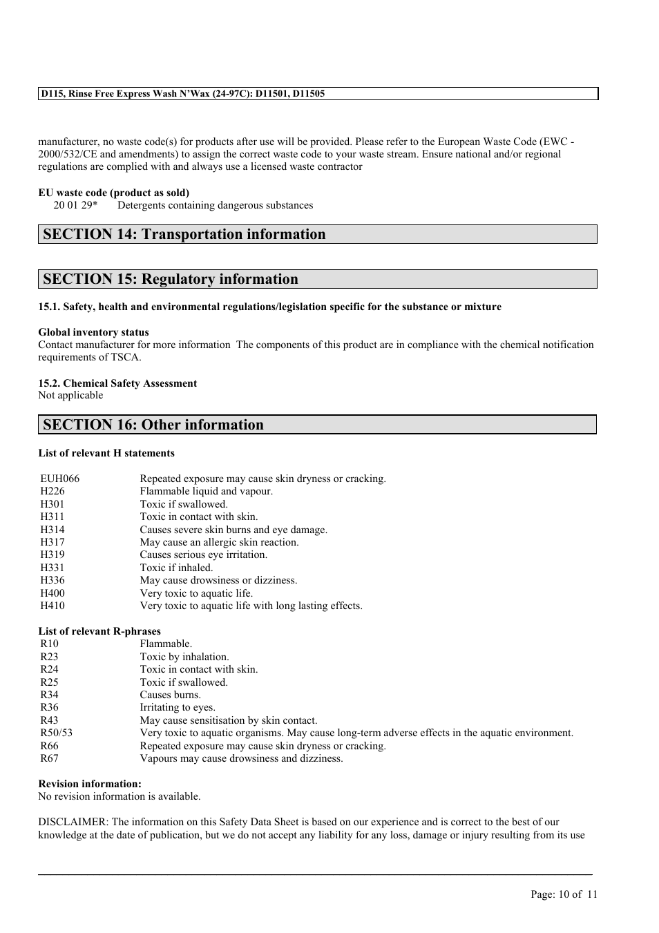 MEGUIAR'S D115 User Manual | Page 10 / 11