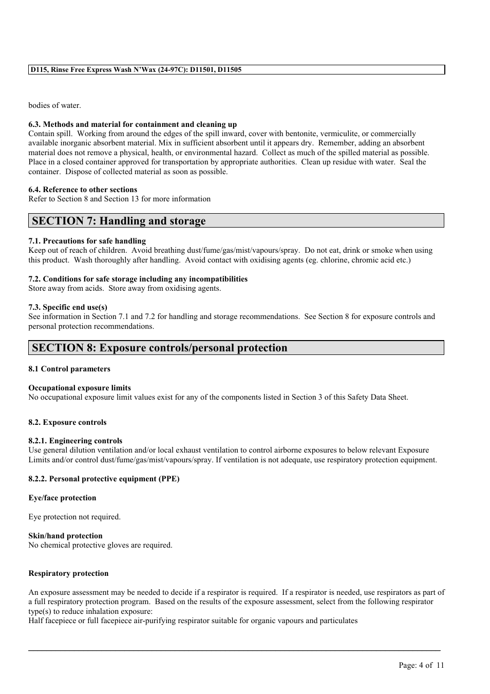 MEGUIAR'S D115 User Manual | Page 4 / 11