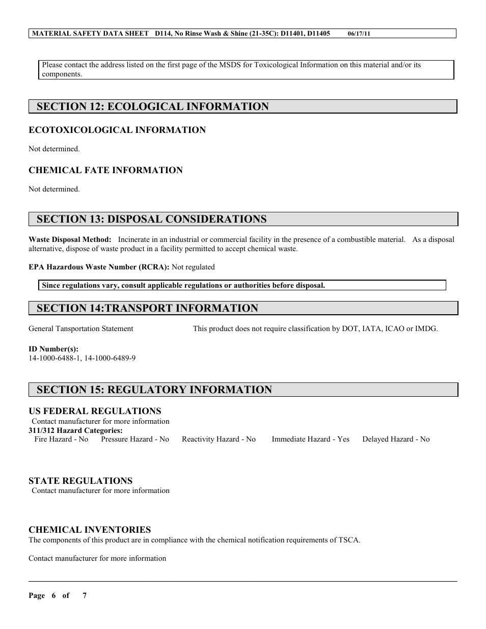 MEGUIAR'S D114 User Manual | Page 6 / 7