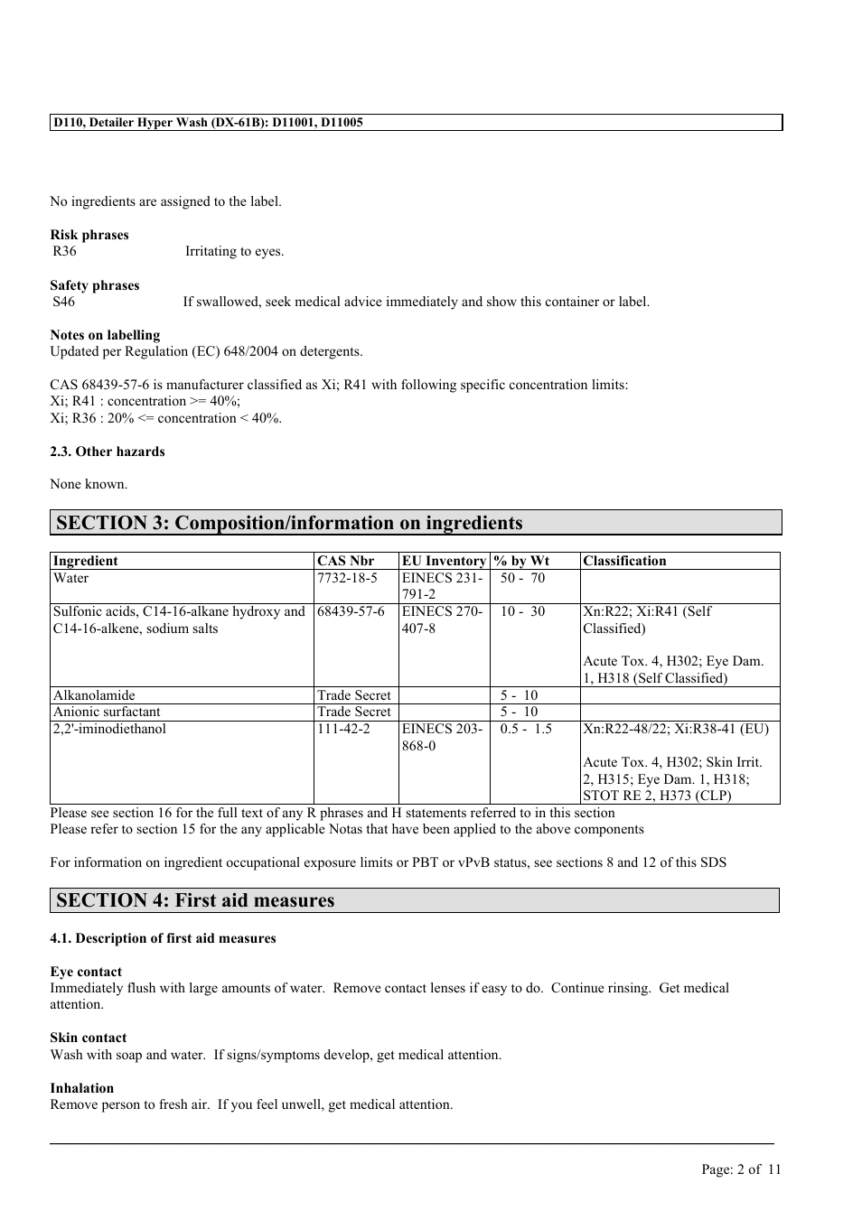 MEGUIAR'S D110 User Manual | Page 2 / 11