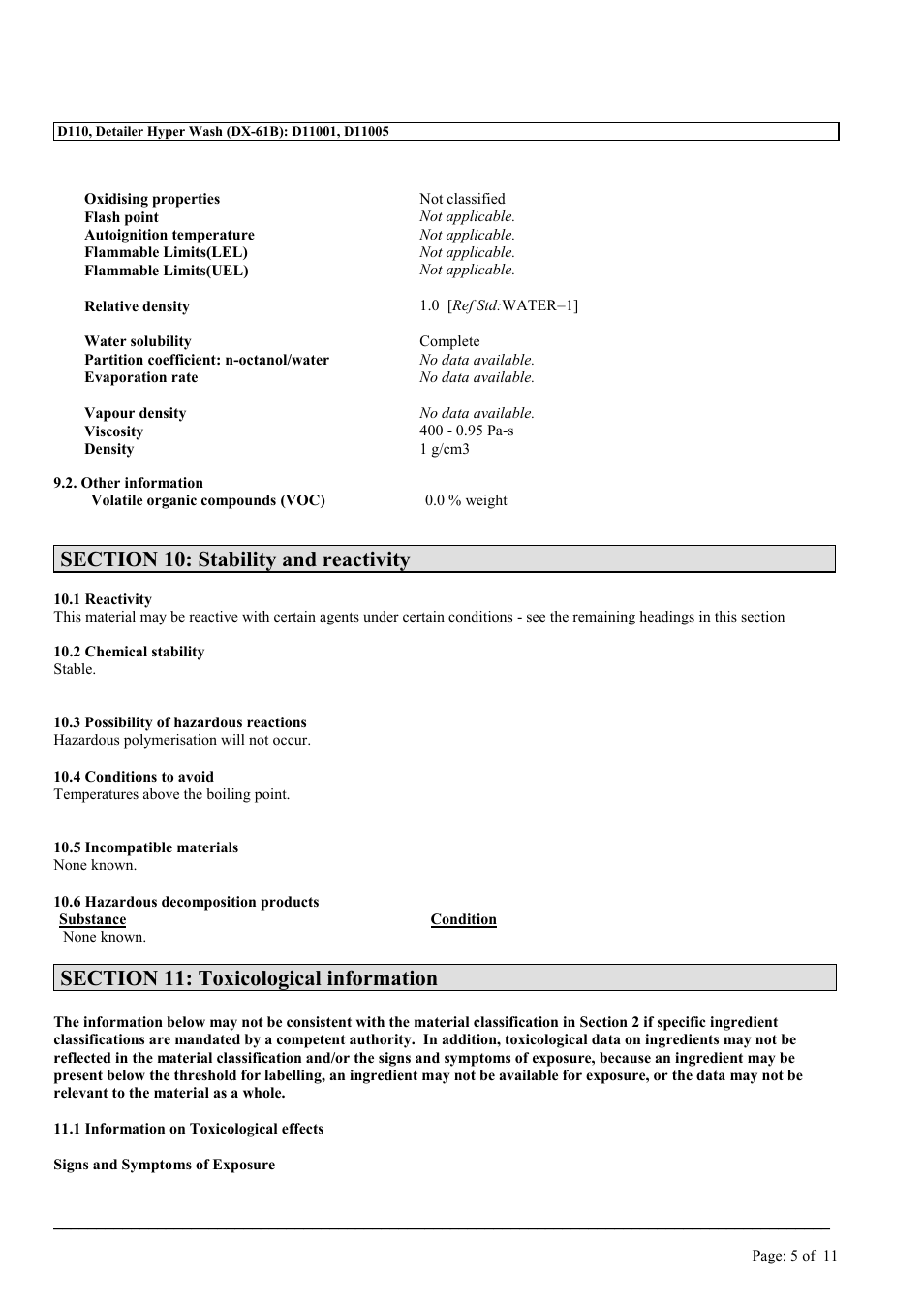 MEGUIAR'S D110 User Manual | Page 5 / 11