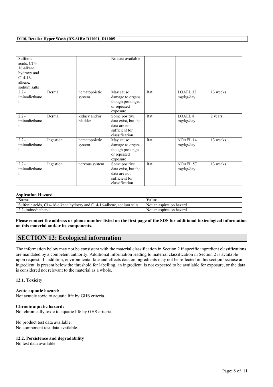 MEGUIAR'S D110 User Manual | Page 8 / 11