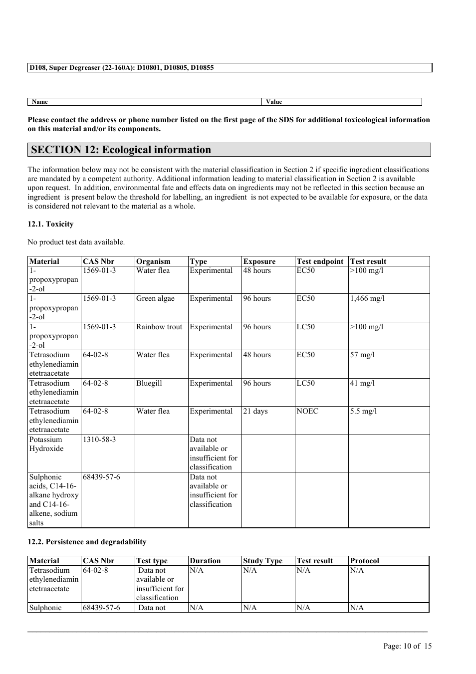 MEGUIAR'S D108 User Manual | Page 10 / 15