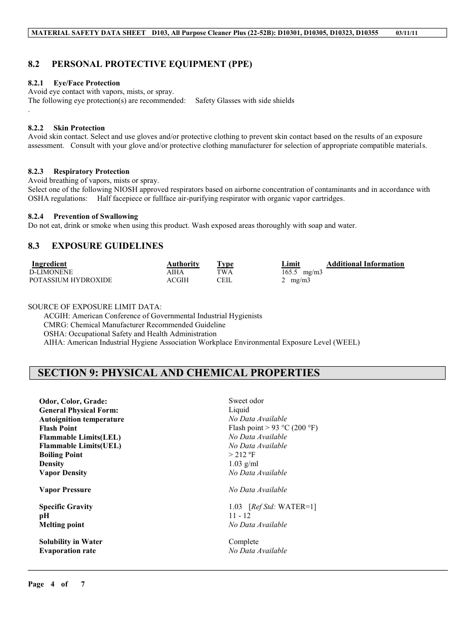 MEGUIAR'S D103 User Manual | Page 4 / 7