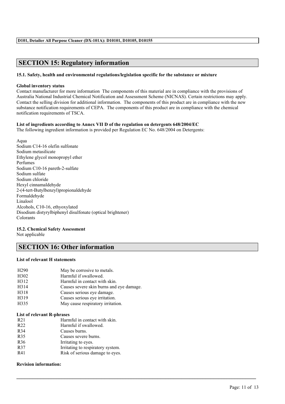 MEGUIAR'S D101 User Manual | Page 11 / 13