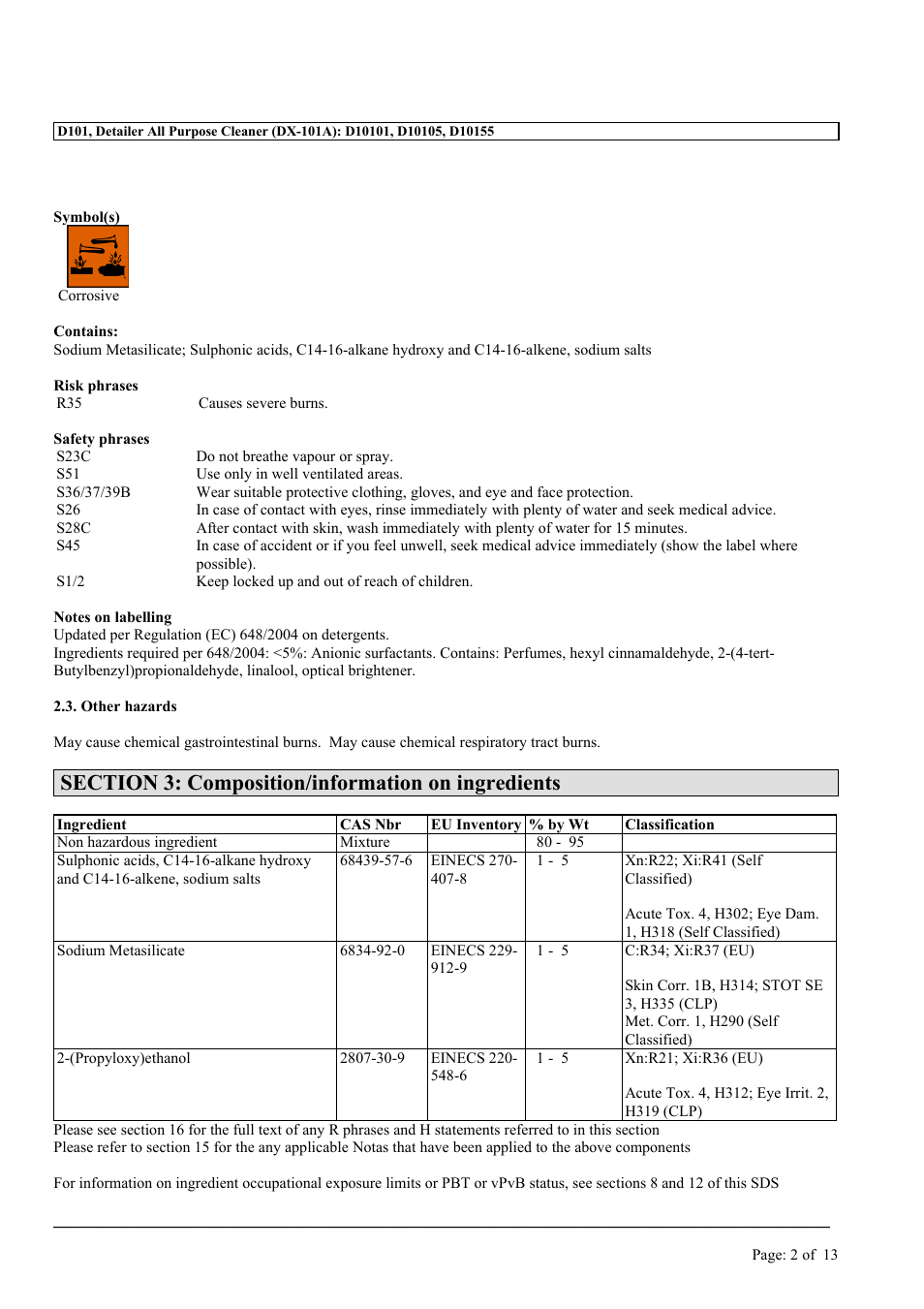 MEGUIAR'S D101 User Manual | Page 2 / 13