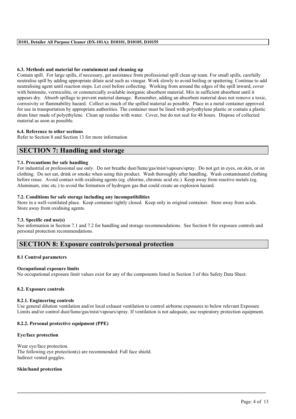 MEGUIAR'S D101 User Manual | Page 4 / 13