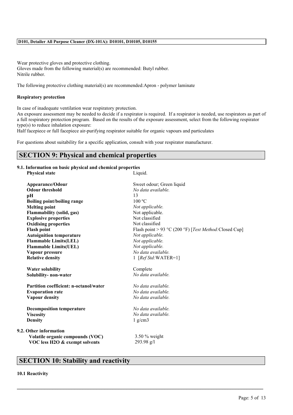 MEGUIAR'S D101 User Manual | Page 5 / 13