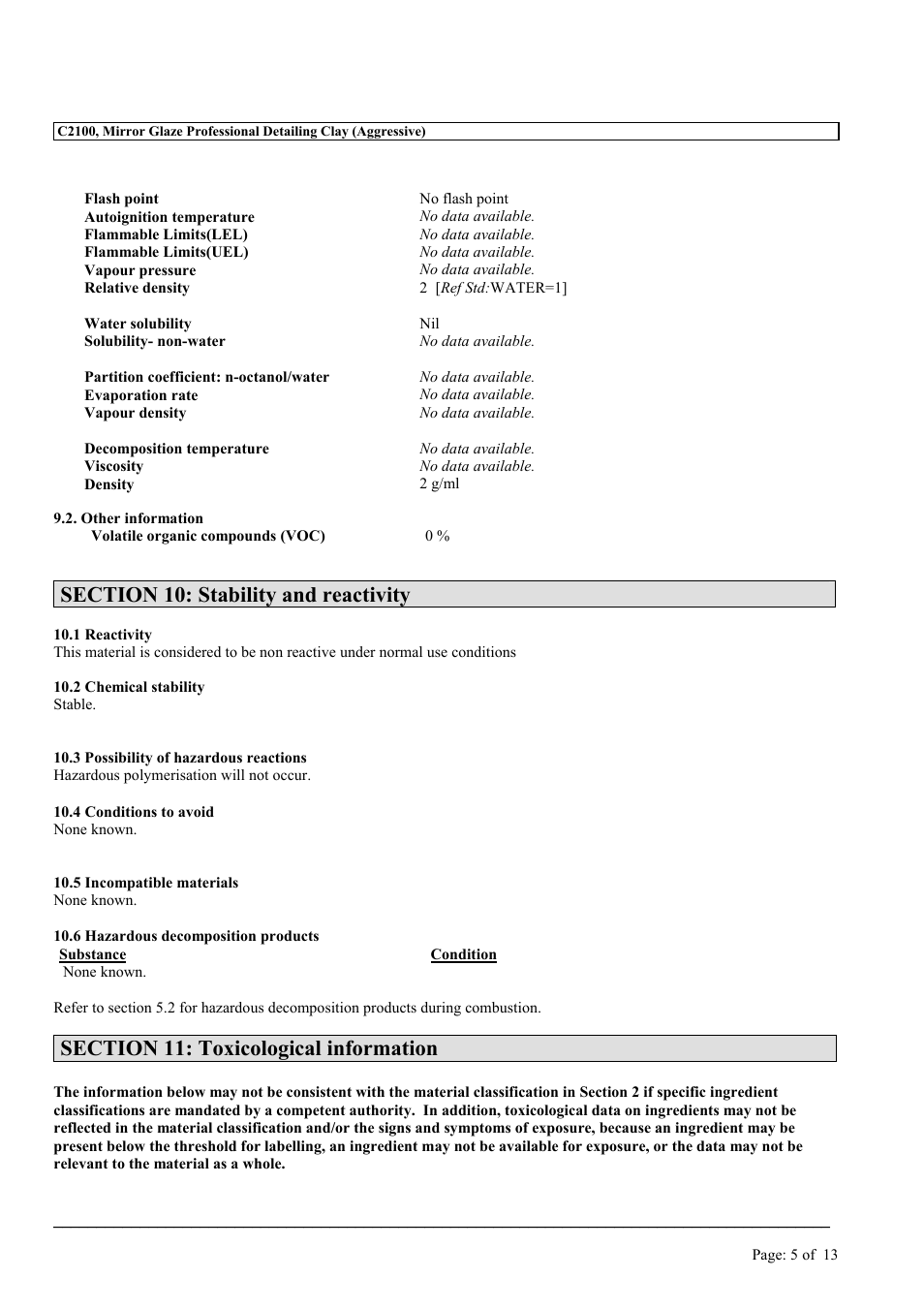 MEGUIAR'S C2100 User Manual | Page 5 / 13