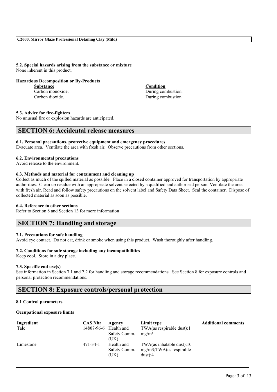 MEGUIAR'S C2000 User Manual | Page 3 / 13