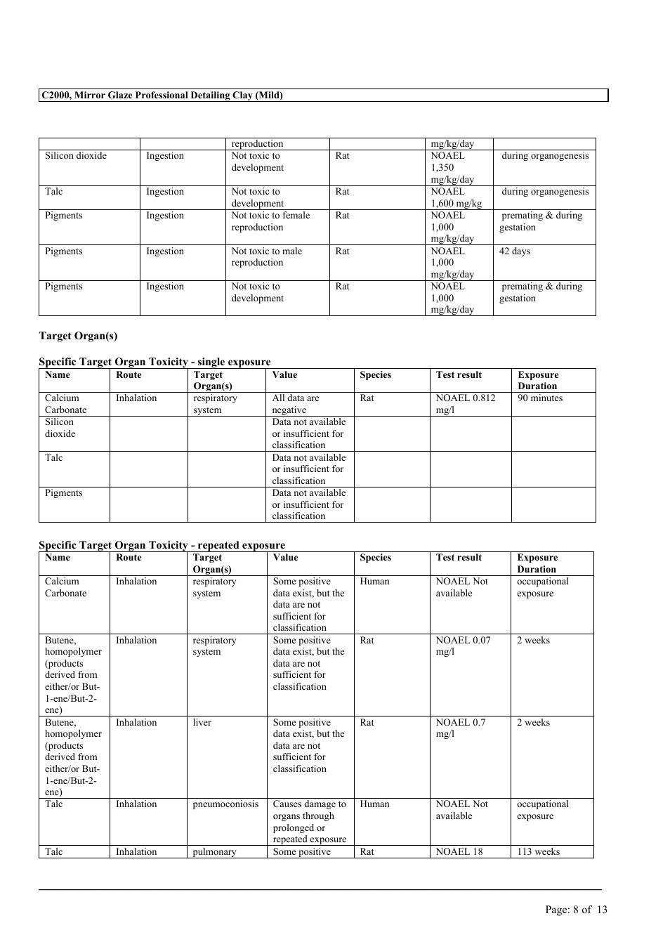 MEGUIAR'S C2000 User Manual | Page 8 / 13