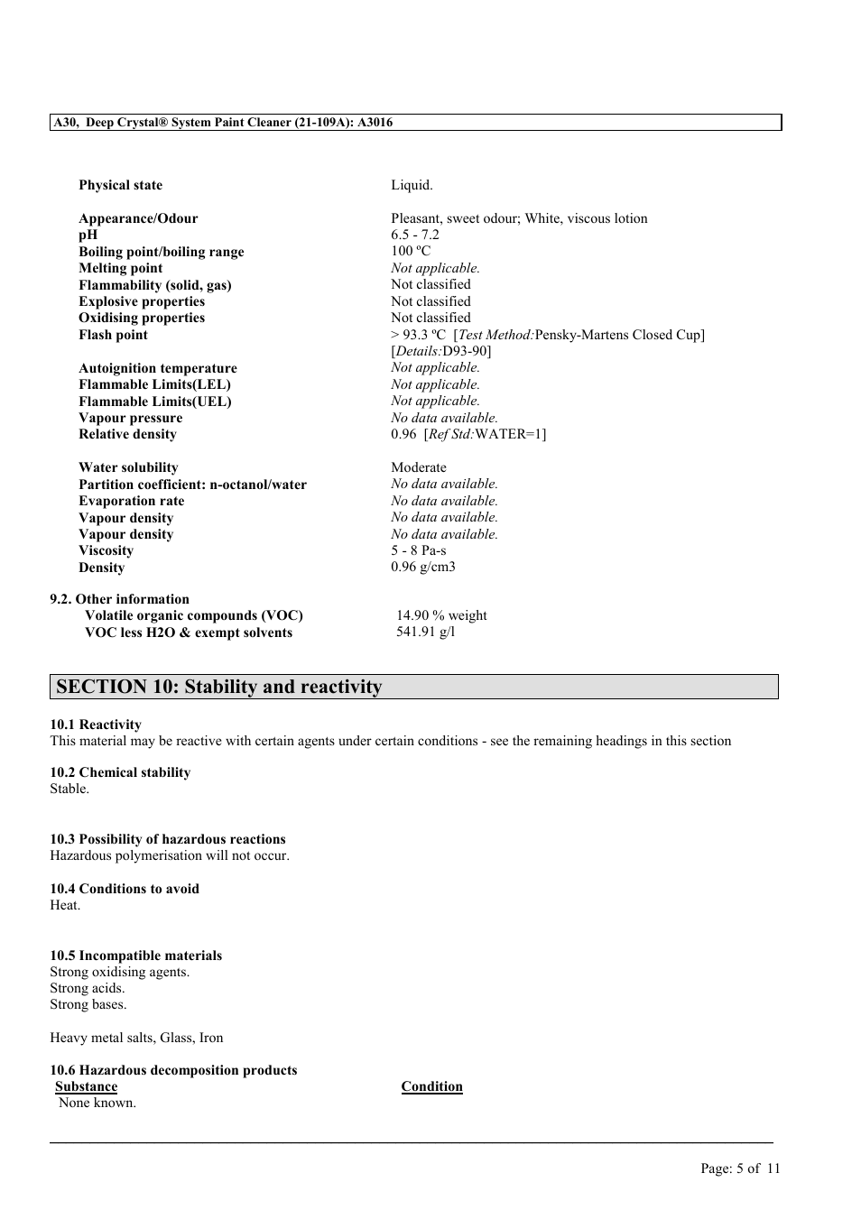 MEGUIAR'S A30 User Manual | Page 5 / 11
