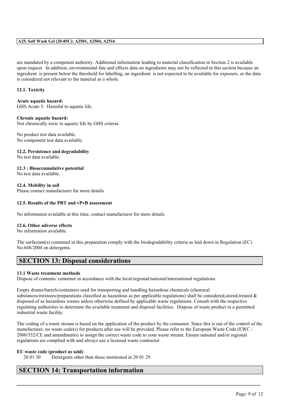 MEGUIAR'S A25 User Manual | Page 9 / 12