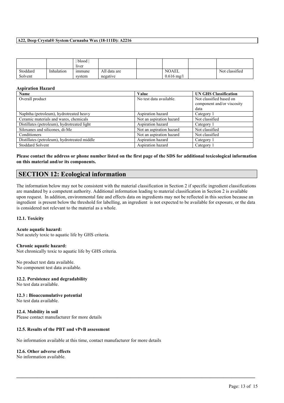 MEGUIAR'S A22 User Manual | Page 13 / 15