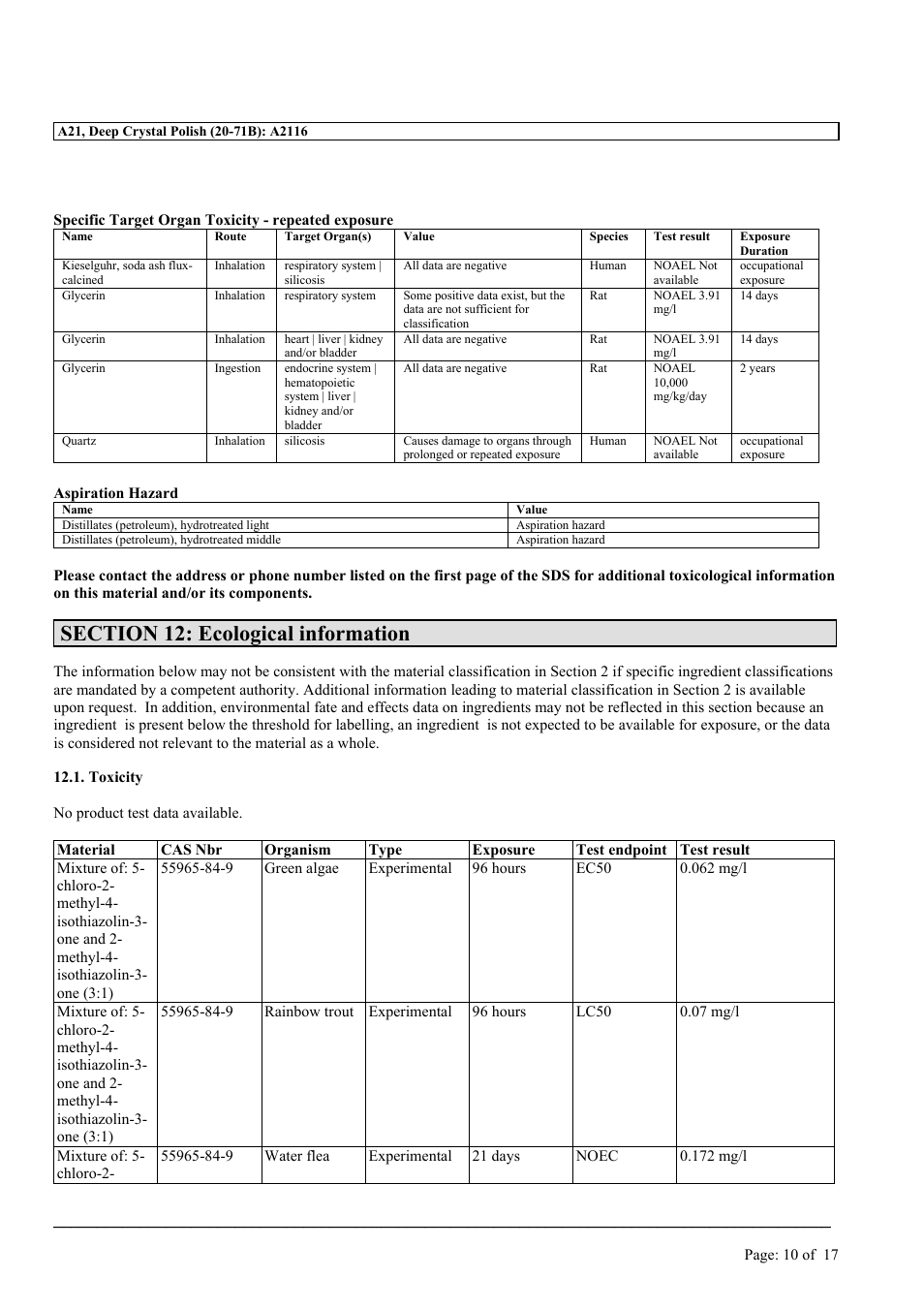 MEGUIAR'S A21 User Manual | Page 10 / 17