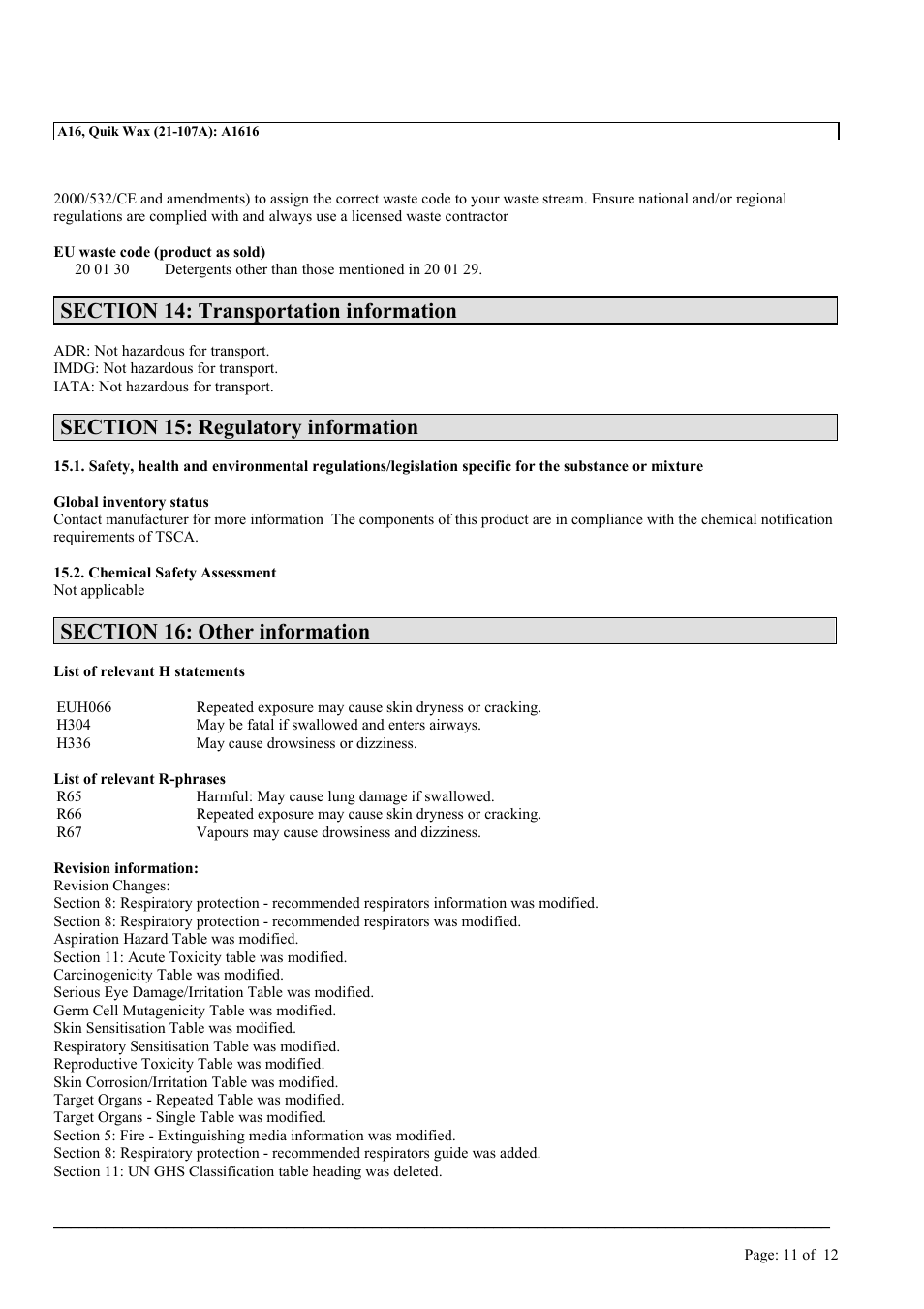 MEGUIAR'S A16 User Manual | Page 11 / 12