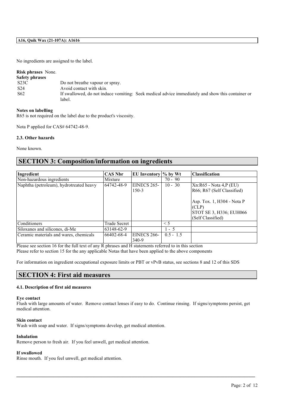 MEGUIAR'S A16 User Manual | Page 2 / 12