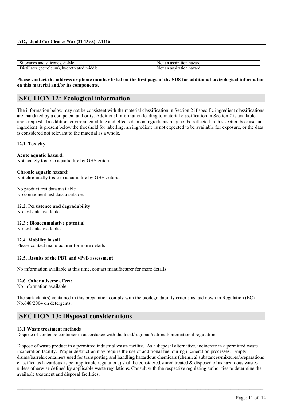 MEGUIAR'S A12 User Manual | Page 11 / 14