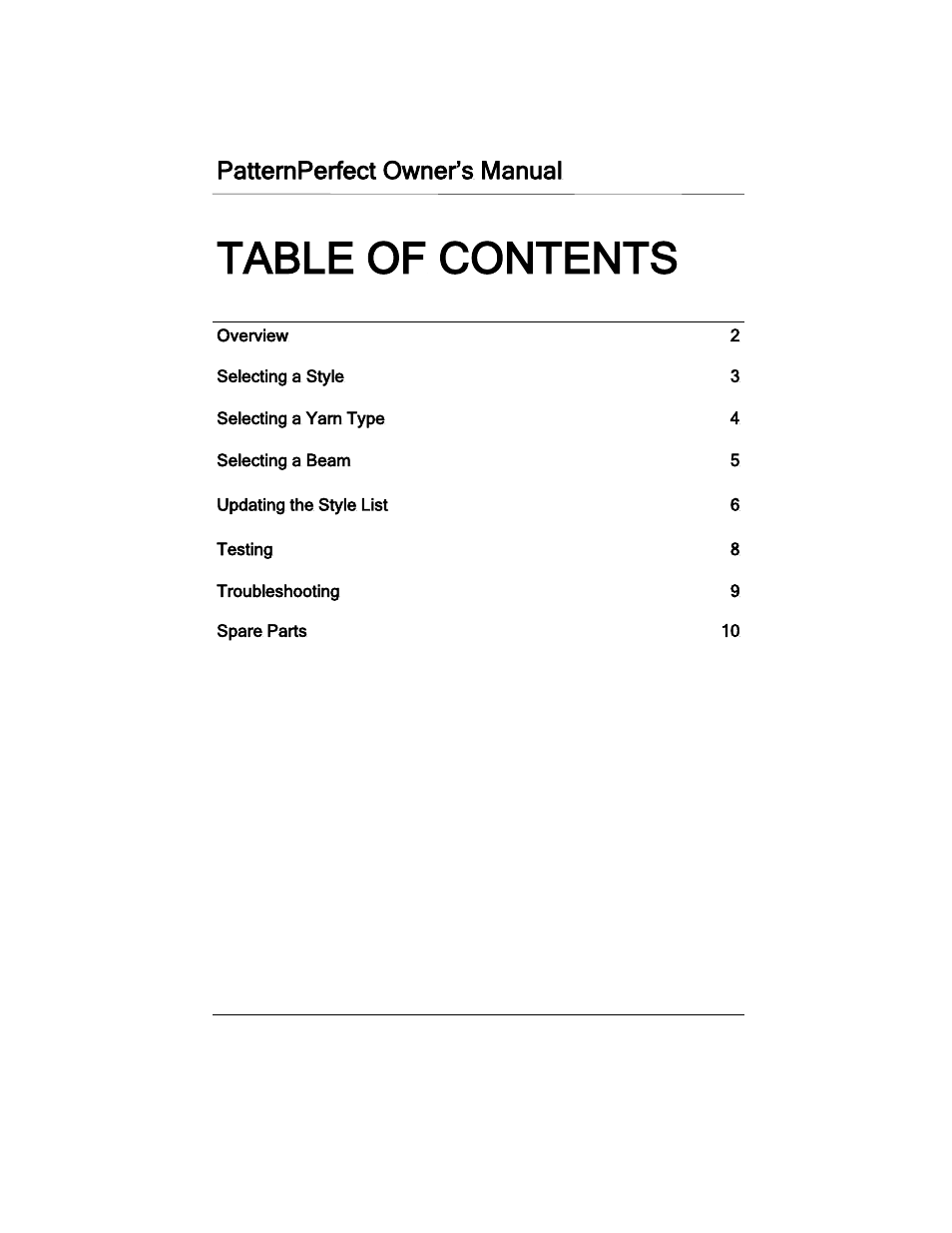 Essex Pattern Perfect System User Manual | Page 2 / 12