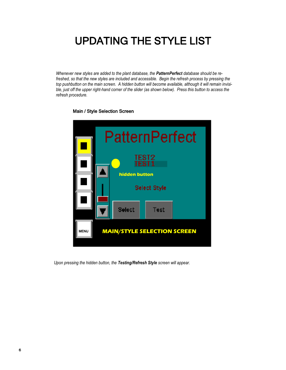 Updating the style list | Essex Pattern Perfect System User Manual | Page 7 / 12