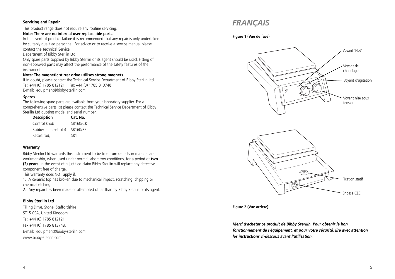 Français | Dynalab CB162 User Manual | Page 4 / 16
