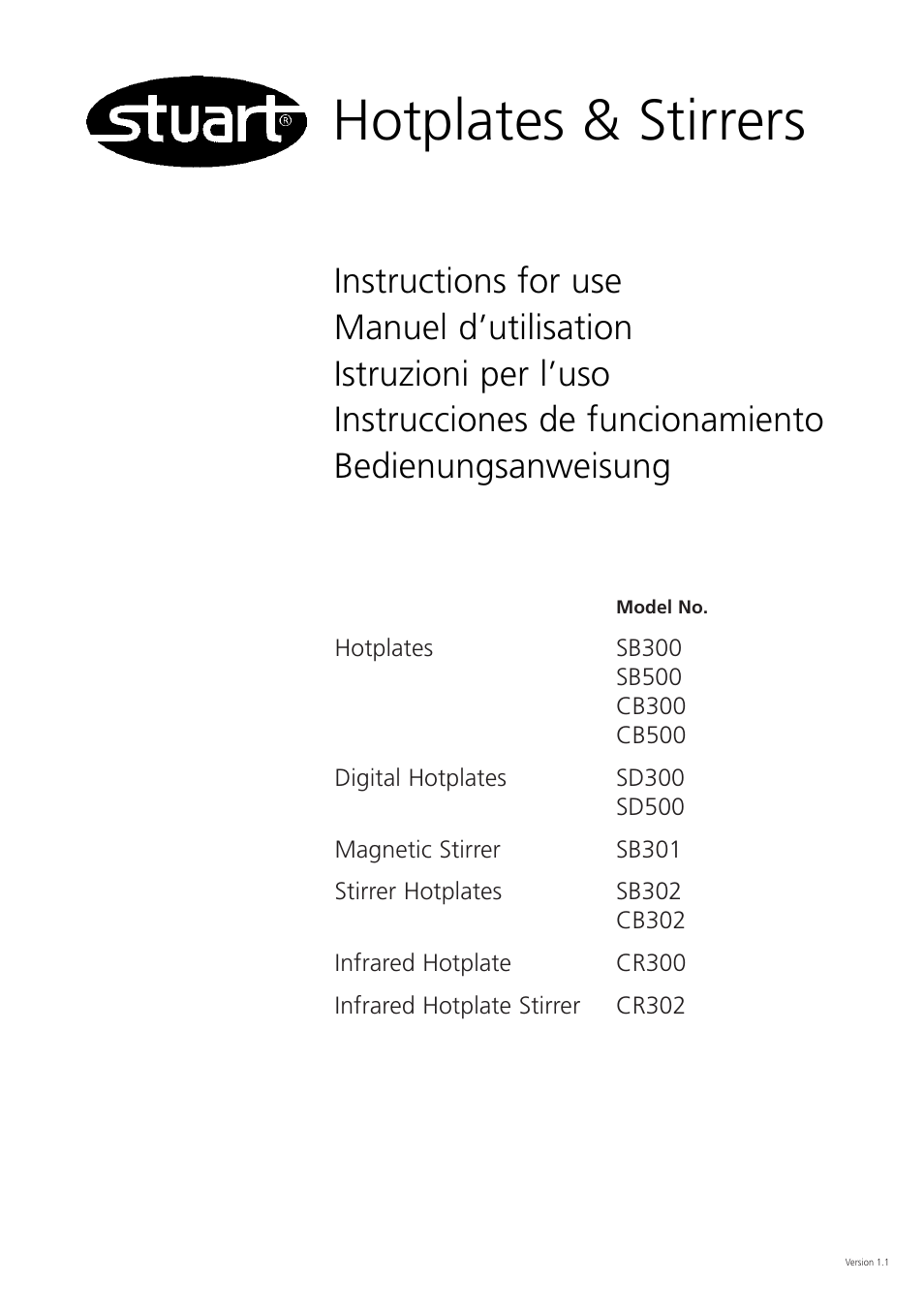 Dynalab SB500/230V/50 User Manual | 24 pages