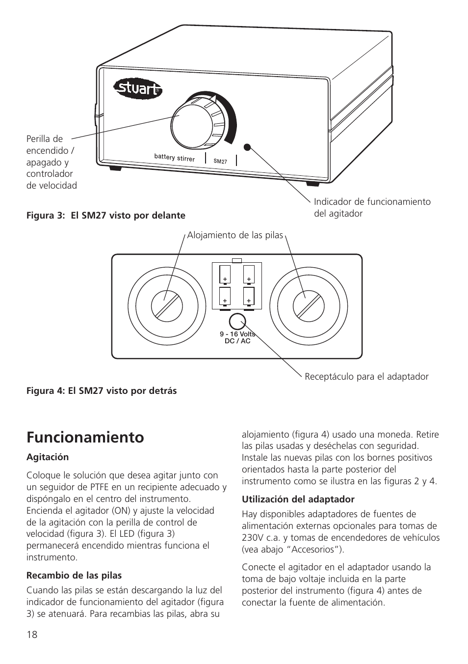 Funcionamiento | Dynalab SM27 User Manual | Page 20 / 28