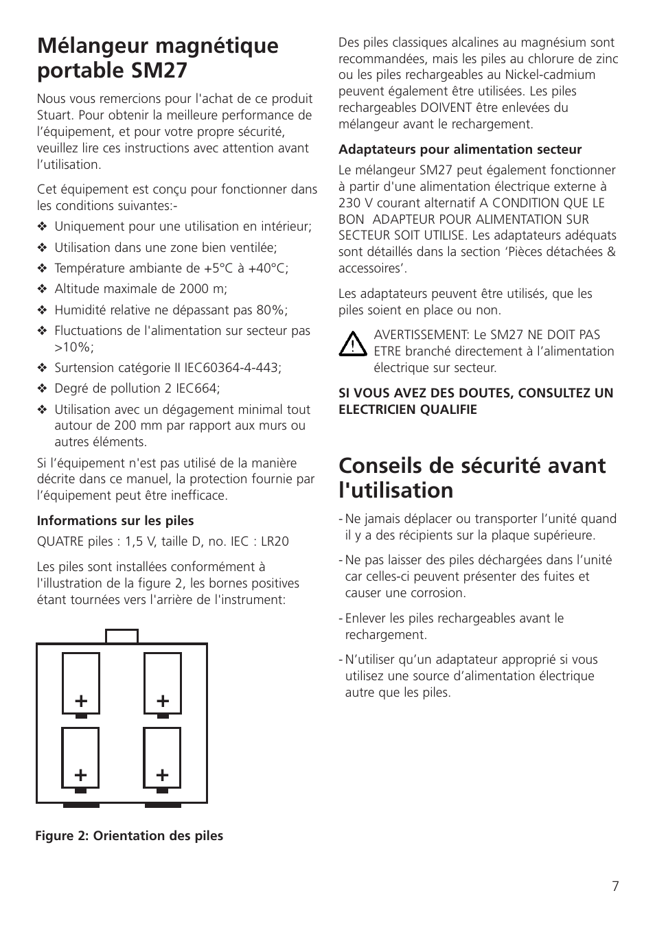 Mélangeur magnétique portable sm27, Conseils de sécurité avant l'utilisation | Dynalab SM27 User Manual | Page 9 / 28