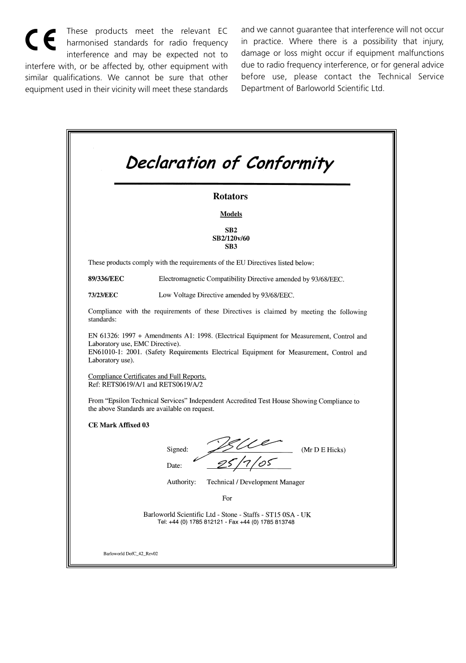 Dynalab SB3/120V/60 User Manual | Page 23 / 24