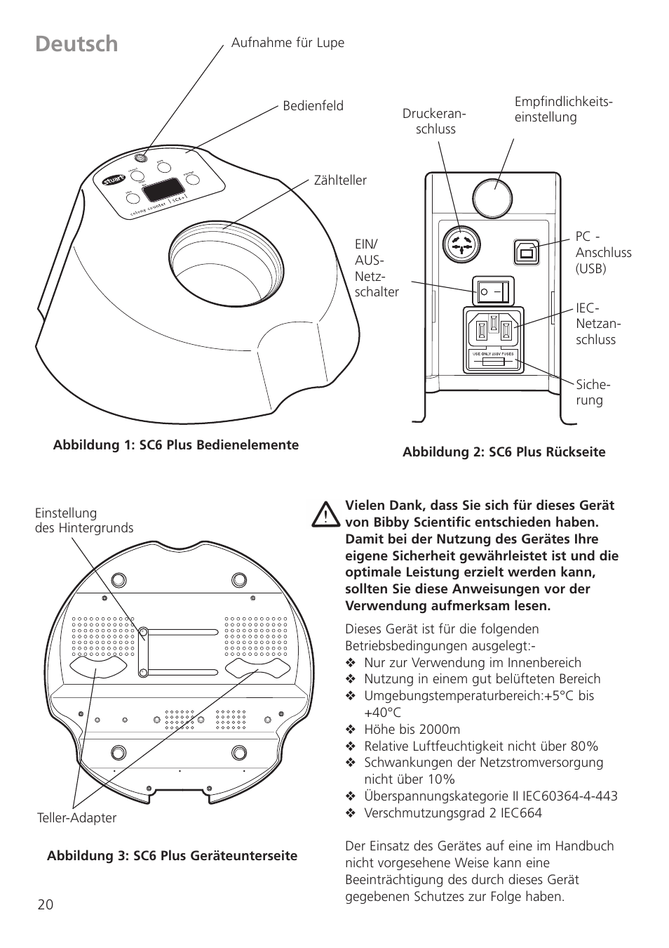 Deutsch | Dynalab SC6/120V/60 User Manual | Page 22 / 28