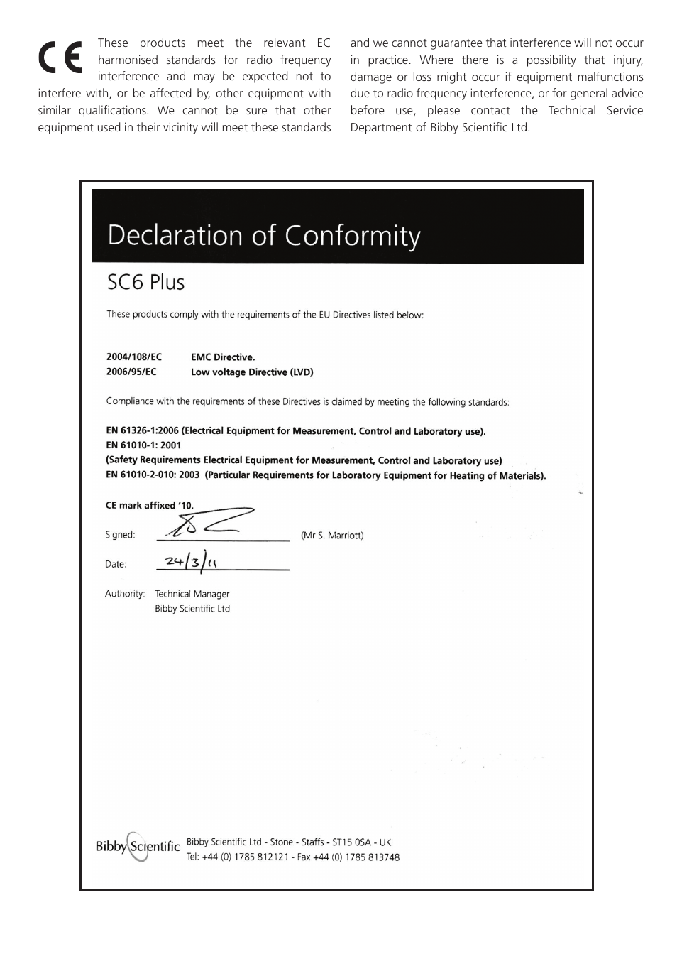 Dynalab SC6/120V/60 User Manual | Page 27 / 28