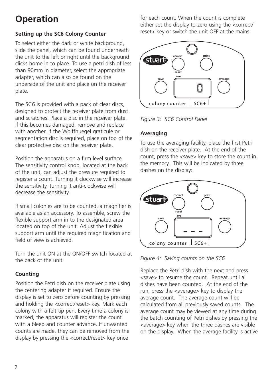 Operation, Figure 3: sc6 control panel | Dynalab SC6/120V/60 User Manual | Page 4 / 28