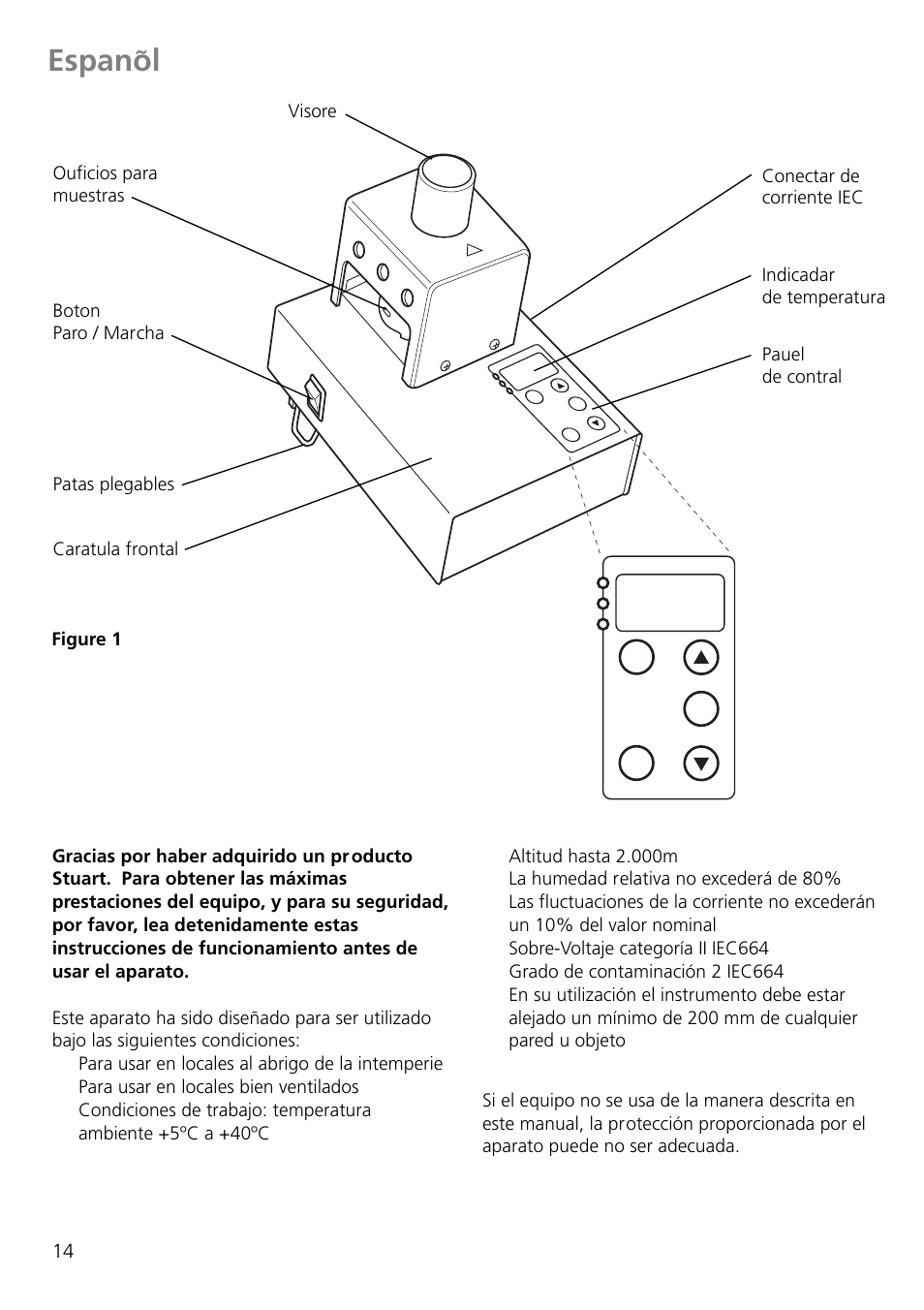 Espanol | Dynalab SMP10/120V/60 User Manual | Page 16 / 28