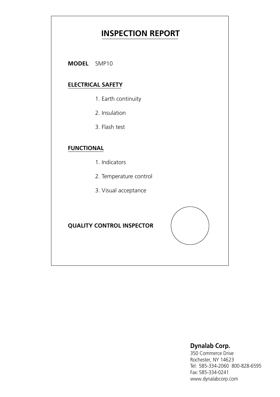Dynalab SMP10/120V/60 User Manual | Page 28 / 28
