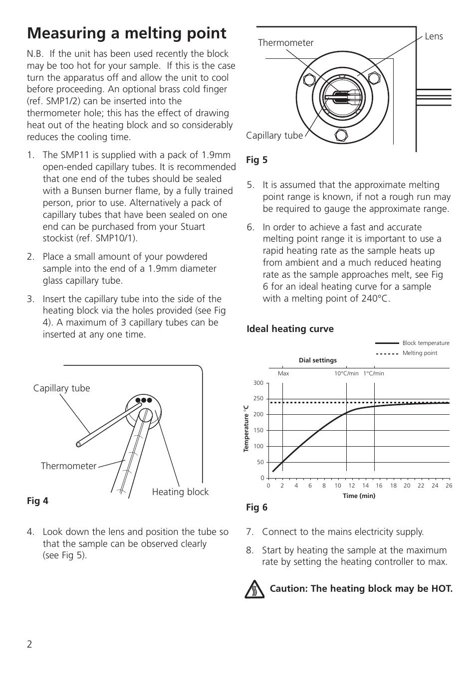 Measuring a melting point | Dynalab SMP11/120V/60 User Manual | Page 4 / 28