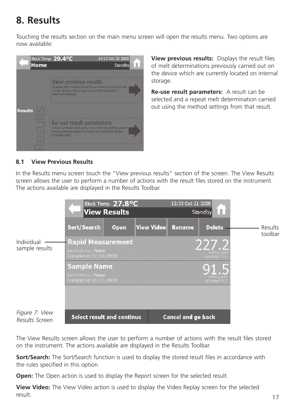 Results | Dynalab SMP40 User Manual | Page 19 / 44