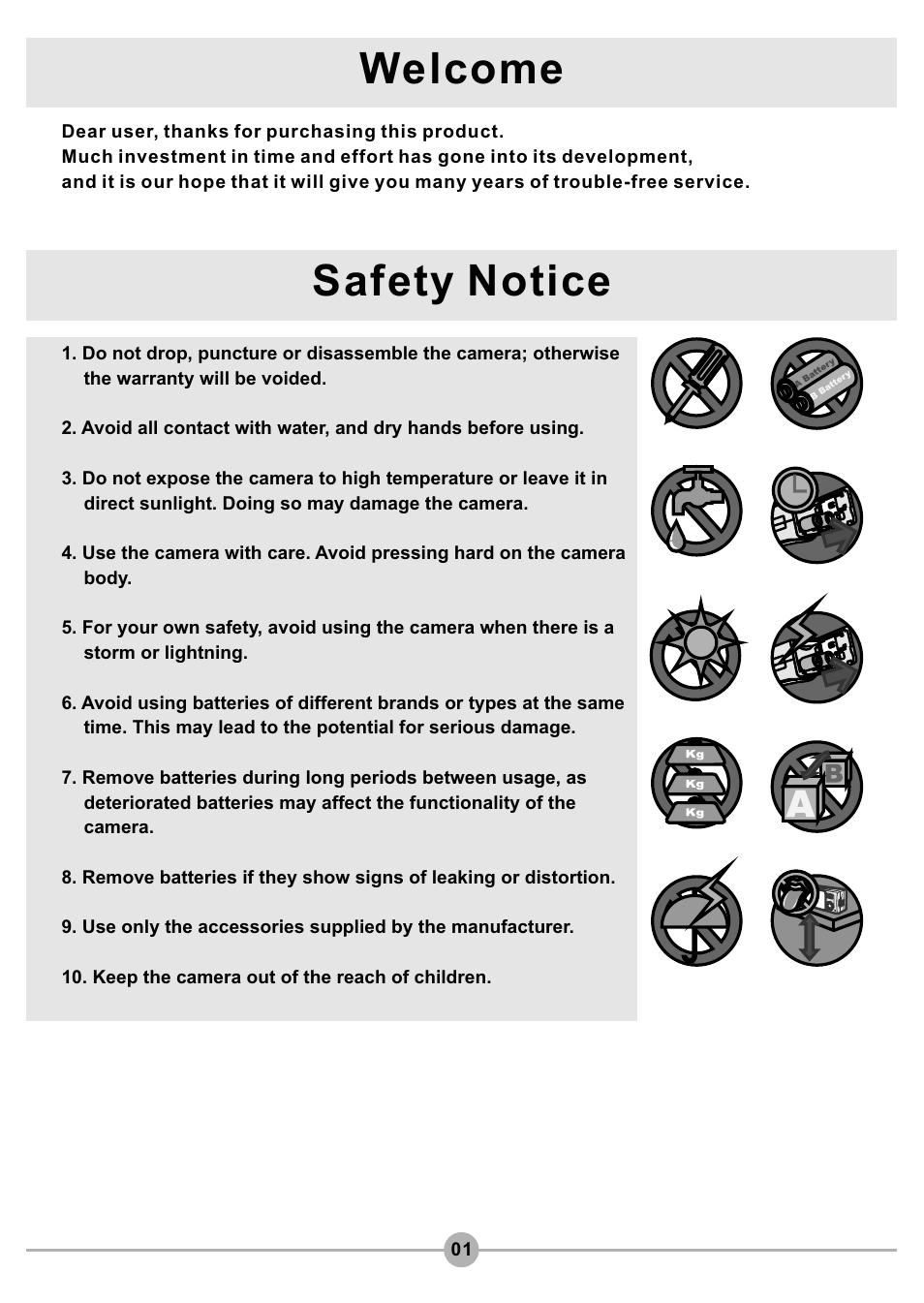 Welcome, Safety notice, Safety notice welcome | AIPTEK Pocket DV4500 User Manual | Page 2 / 86