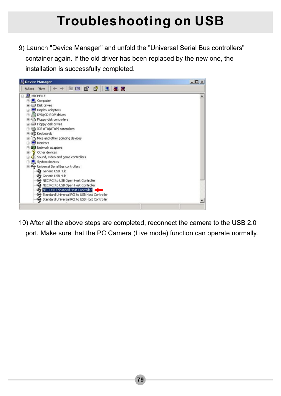 Troubleshooting on usb | AIPTEK Pocket DV4500 User Manual | Page 80 / 86