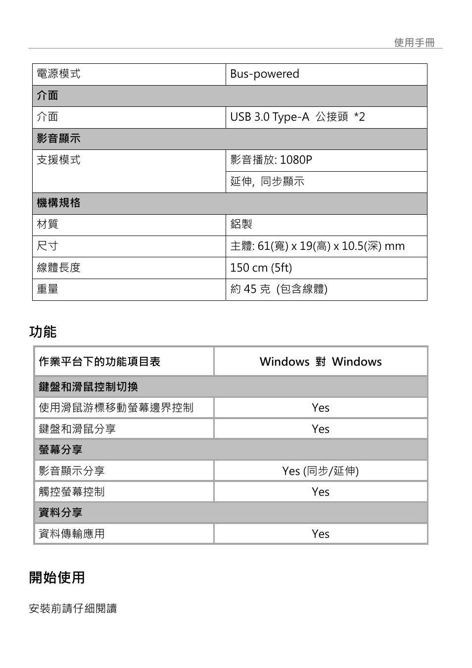 開始使用, Wormhole switch | j5 create JUC700 USB 3.0 Wormhole Switch DSS - Windows User Manual | Page 176 / 198