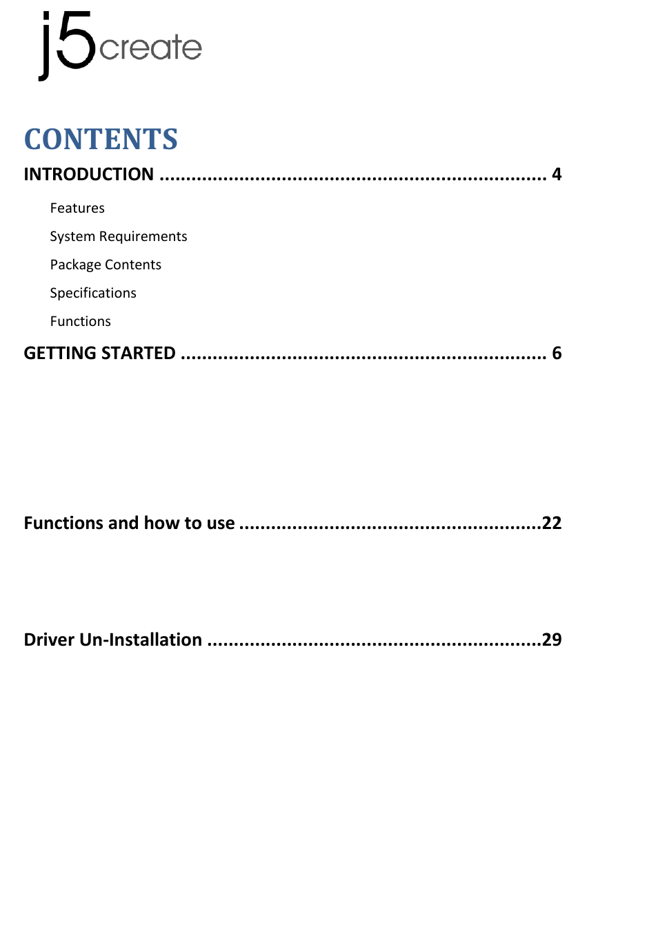 j5 create JUC700 USB 3.0 Wormhole Switch DSS - Windows User Manual | Page 3 / 198
