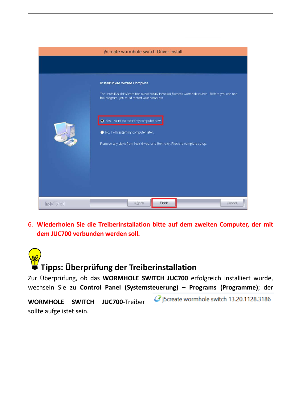 Tipps: überprüfung der treiberinstallation | j5 create JUC700 USB 3.0 Wormhole Switch DSS - Windows User Manual | Page 84 / 198