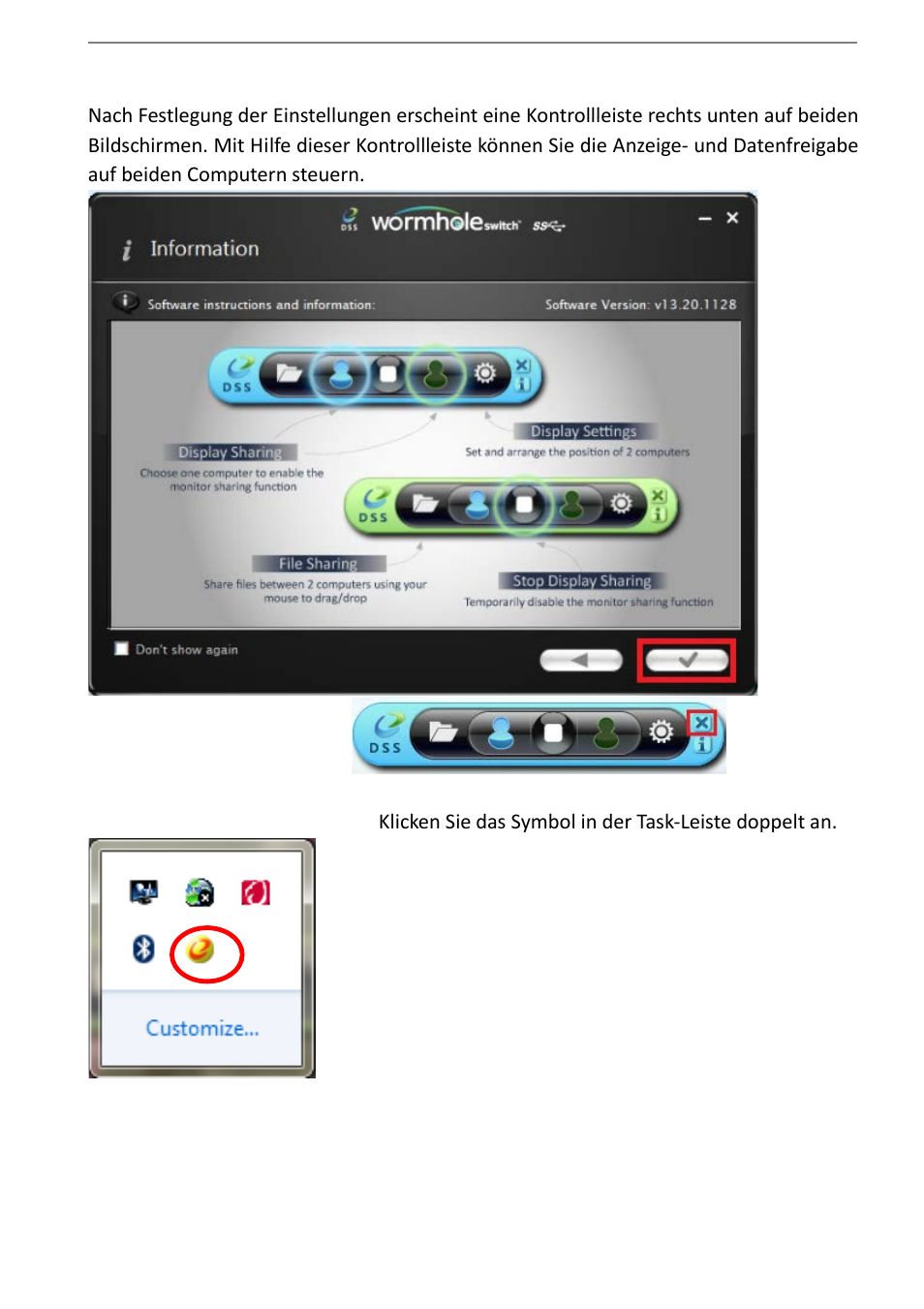 Funktionen und ihre verwendung, Anzeigefreigabe | j5 create JUC700 USB 3.0 Wormhole Switch DSS - Windows User Manual | Page 90 / 198