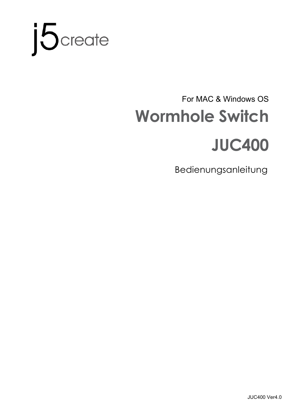 Juc400_manual_germanyv4.0_20130222, Bedienungsanleitung, Wormhole switch juc400 | j5 create JUC400 Wormhole - Windows & Mac User Manual | Page 23 / 79