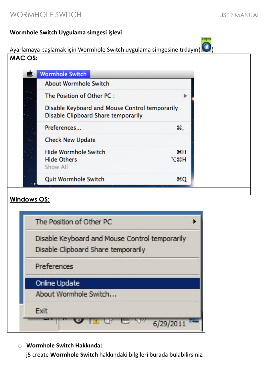 Wormhole switch | j5 create JUC400 Wormhole - Windows & Mac User Manual | Page 75 / 79