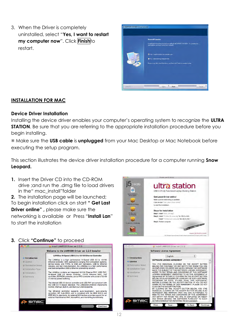 Installation for mac, Device driver installation | j5 create JUD500 USB 3.0 Ultra Station User Manual | Page 13 / 244