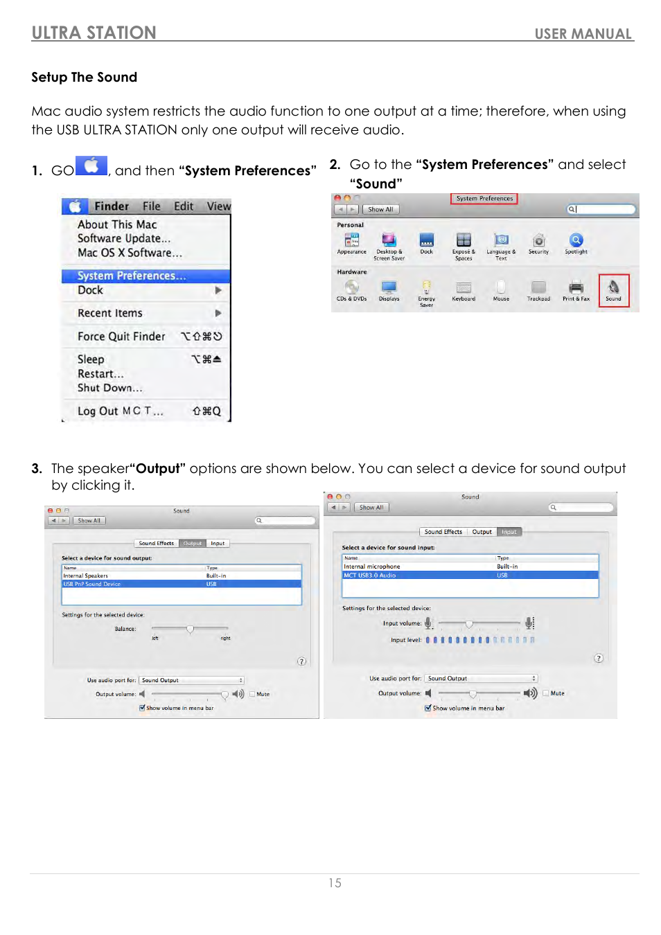 Setup the sound, Ultra station | j5 create JUD500 USB 3.0 Ultra Station User Manual | Page 16 / 244